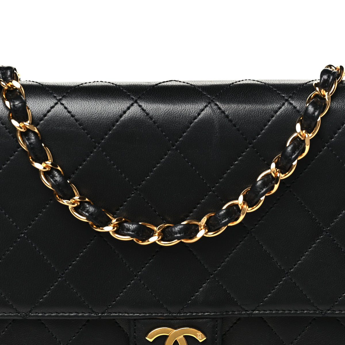 Chanel Lambskin Quilted Small Single Flap Bag Black 8 of 10