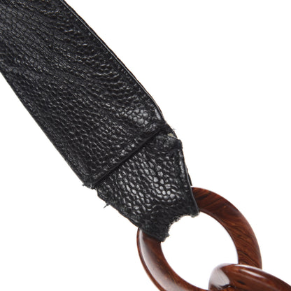 Chanel Caviar CC Wood Chain Hobo Black 8 of 14