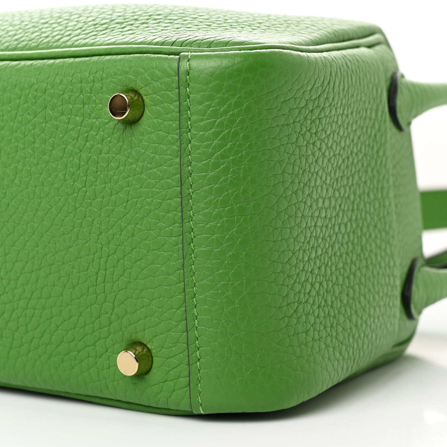 Hermes Taurillon Clemence Mini Lindy 20 Vert Yucca 10 of 12