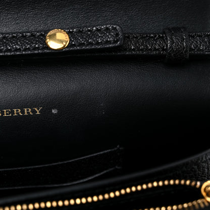 Burberry Goatskin Cotton Canvas Vintage Check D-Ring Mini Bag Black Antique Yellow 13 of 15