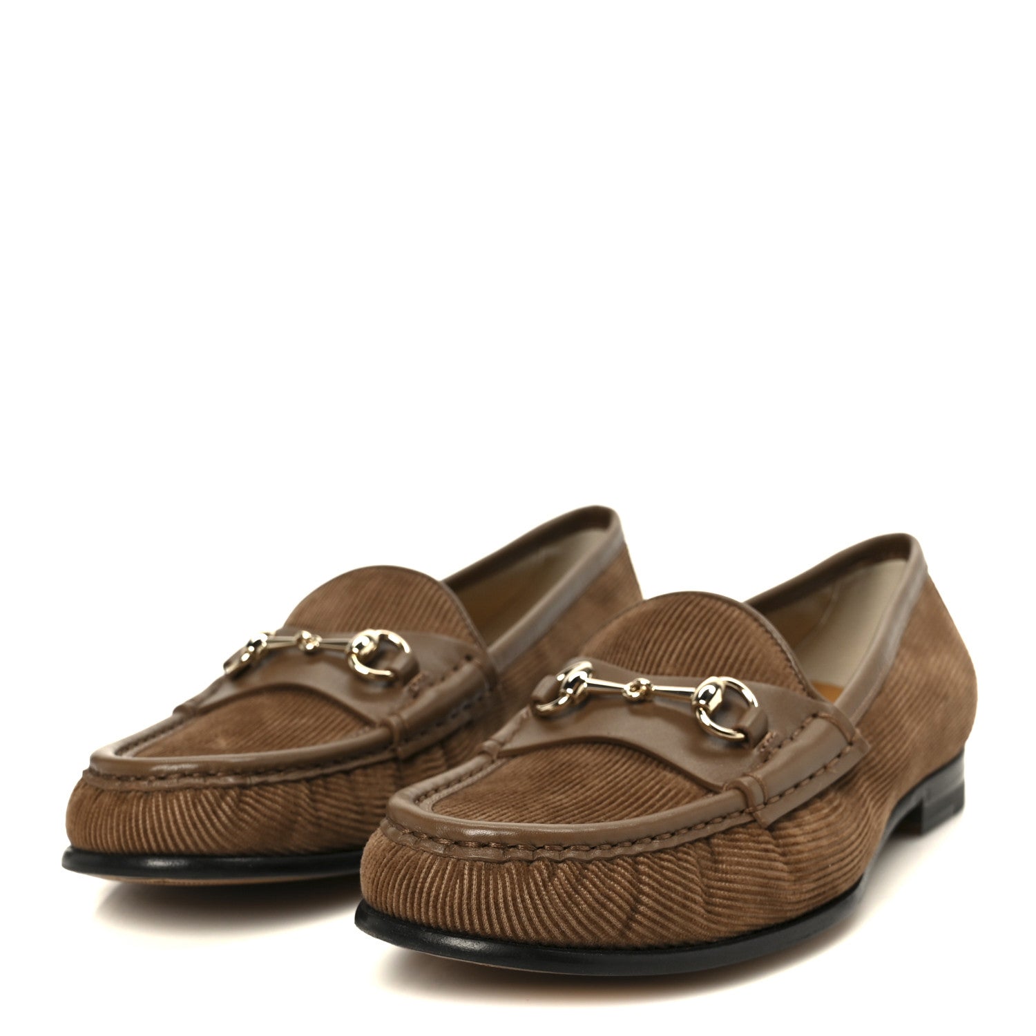 Gucci Corduroy Womens 1953 Horsebit Loafers 36 Velvety Camel 4 of 9
