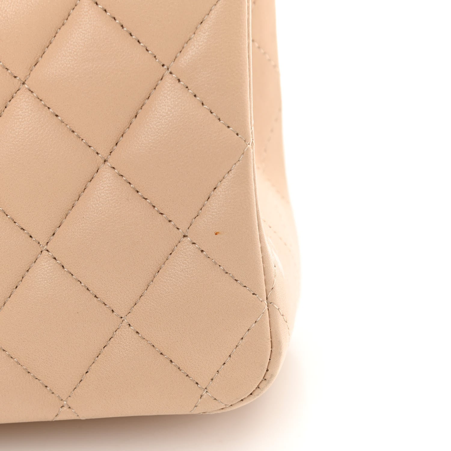 Chanel Lambskin Quilted Medium Double Flap Beige 14 of 15