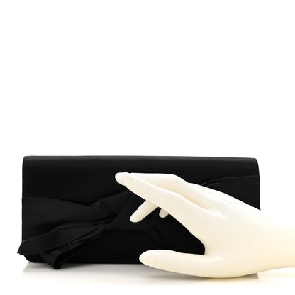 Chanel Satin Bow Clutch Black 2 of 9
