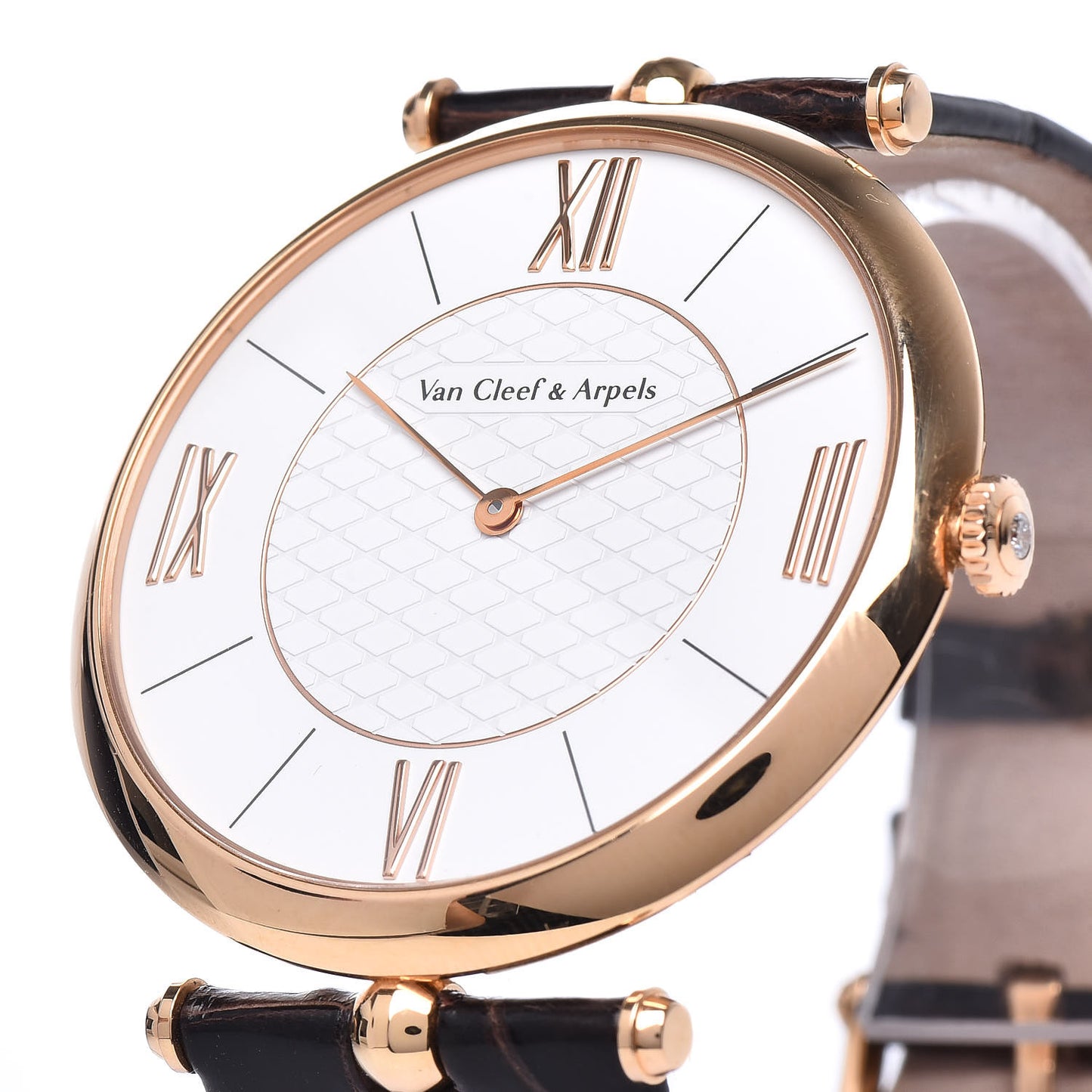 18K Rose Gold Alligator Diamond 42mm Pierre Arpels Automatic Watch