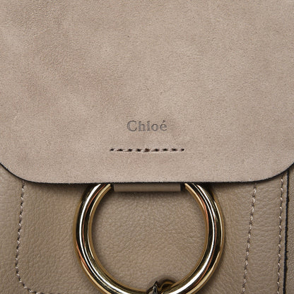 Chloe Suede Calfskin Mini Faye Backpack Motty Grey 6 of 7