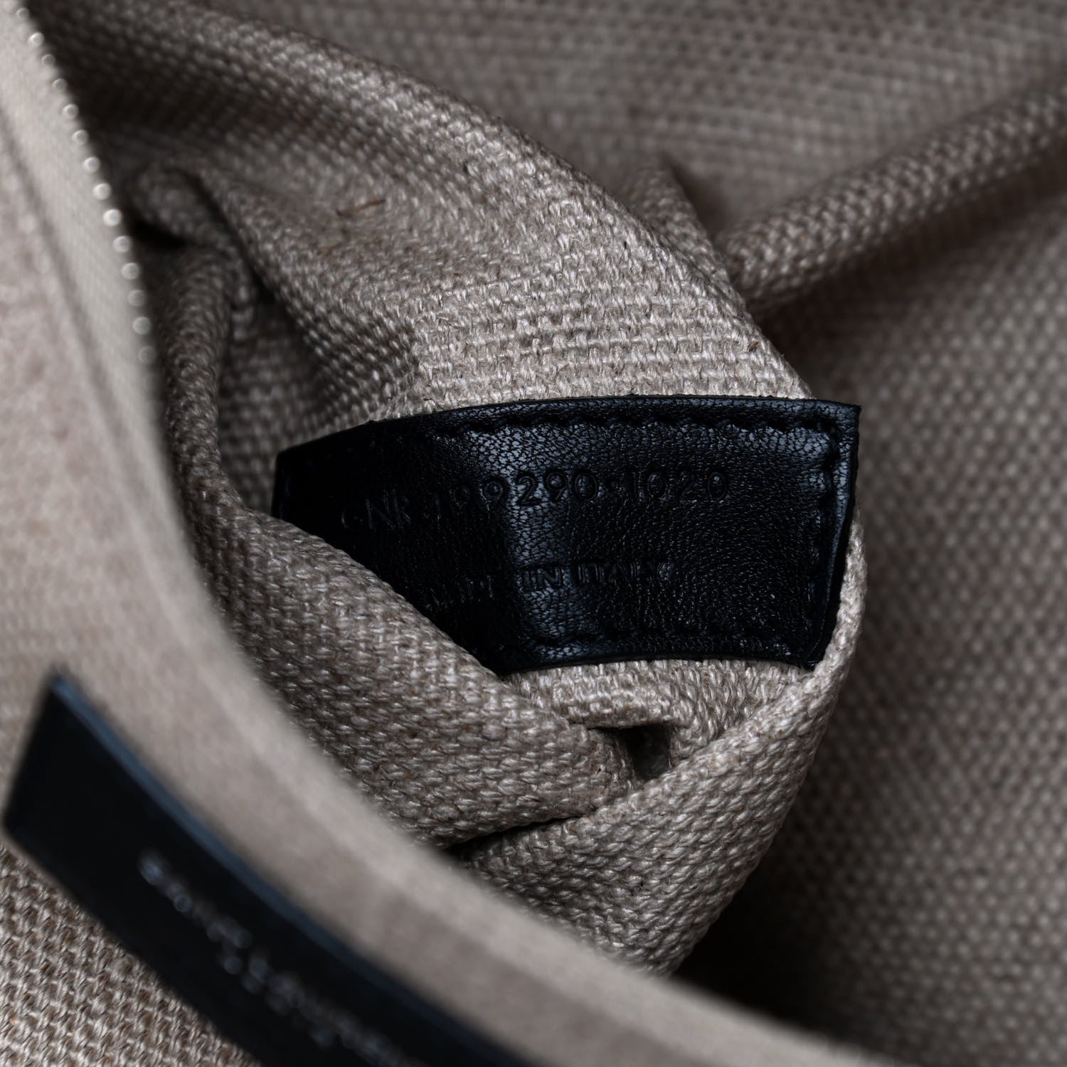Saint Laurent Linen Calfskin Rive Gauche Tote Optic White 7 of 9