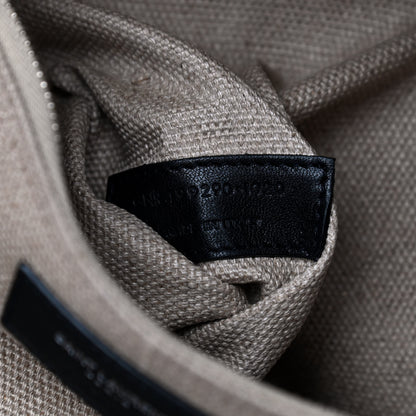 Saint Laurent Linen Calfskin Rive Gauche Tote Optic White 7 of 9