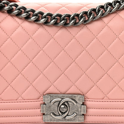 Chanel Lambskin Quilted Medium Boy Flap Light Pink 9 of 11