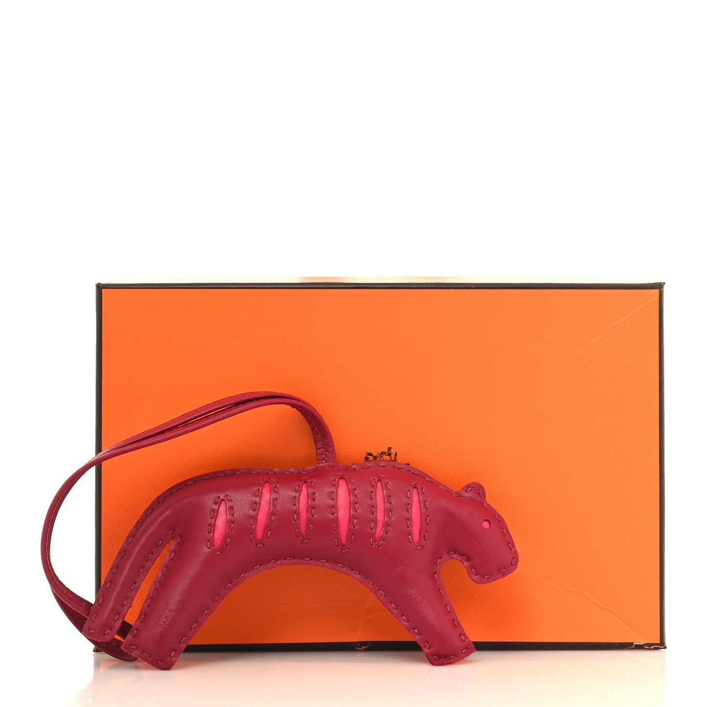 Milo Lambskin Rooroo Bag Charm Rouge H Rose Ete
