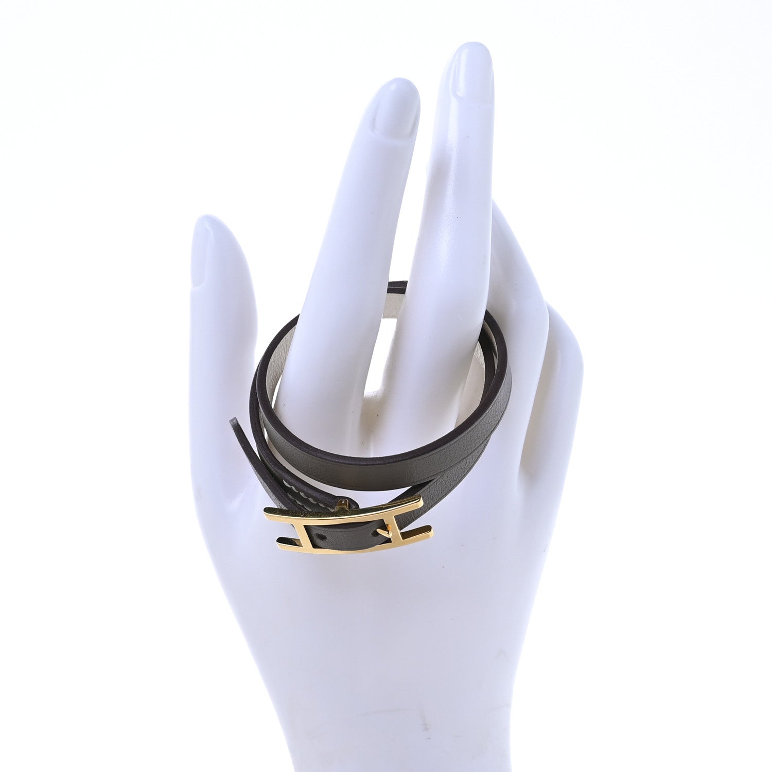 Hermes Swift Behapi Double Tour Bracelet T2 Etoupe Nata 3 of 6