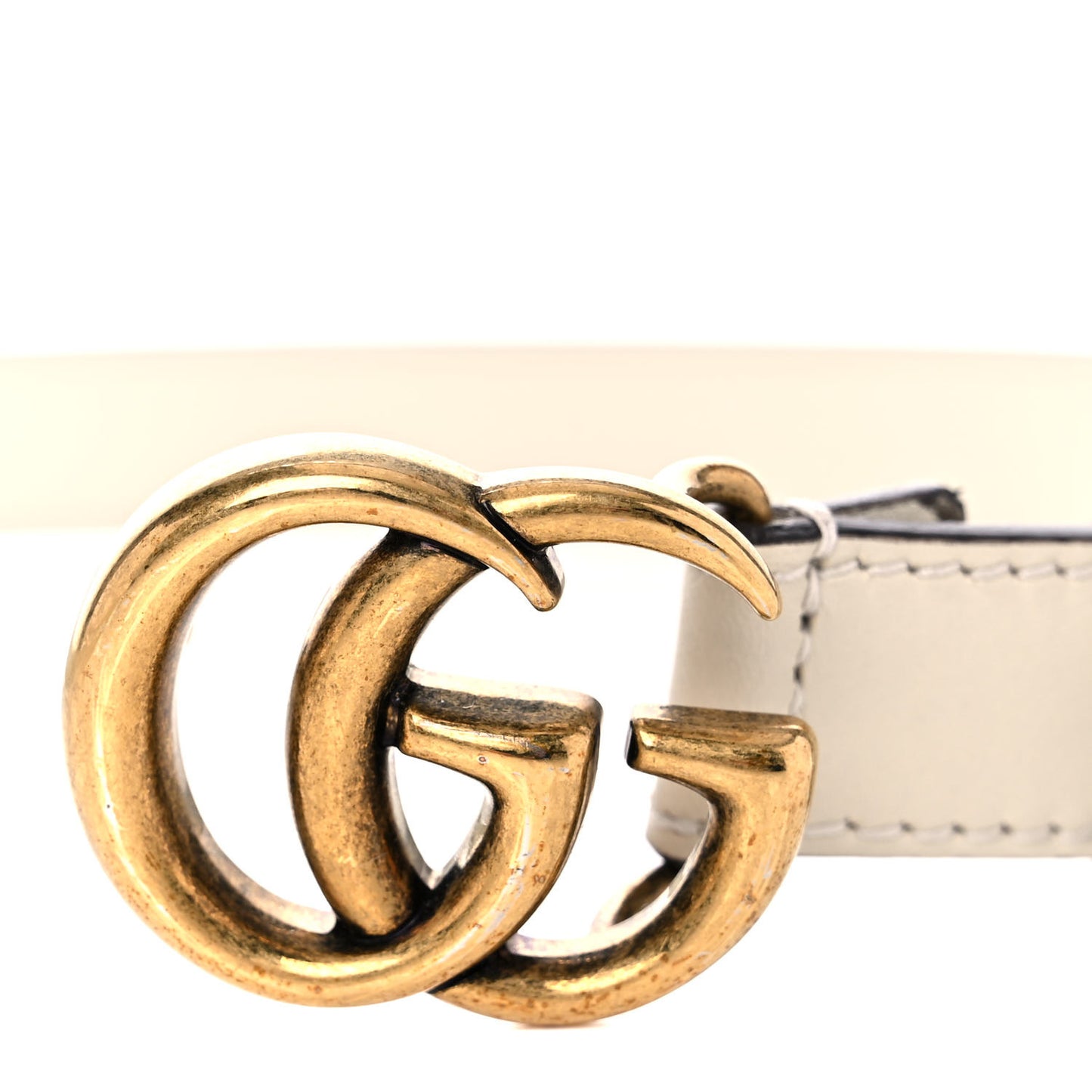 Calfskin Double G 20mm Belt 85 34 Mystic White