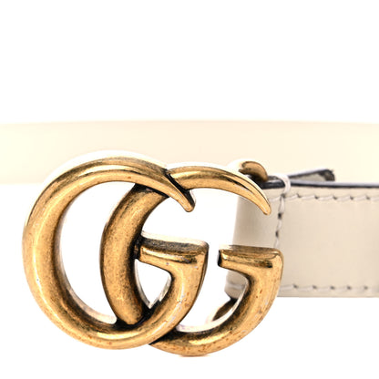 Gucci Calfskin Double G 20mm Belt 85 34 Mystic White 5 of 6