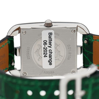 Hermes Stainless Steel Alligator 23mm Cape Cod Quartz Watch Vert Moyen 4 of 5