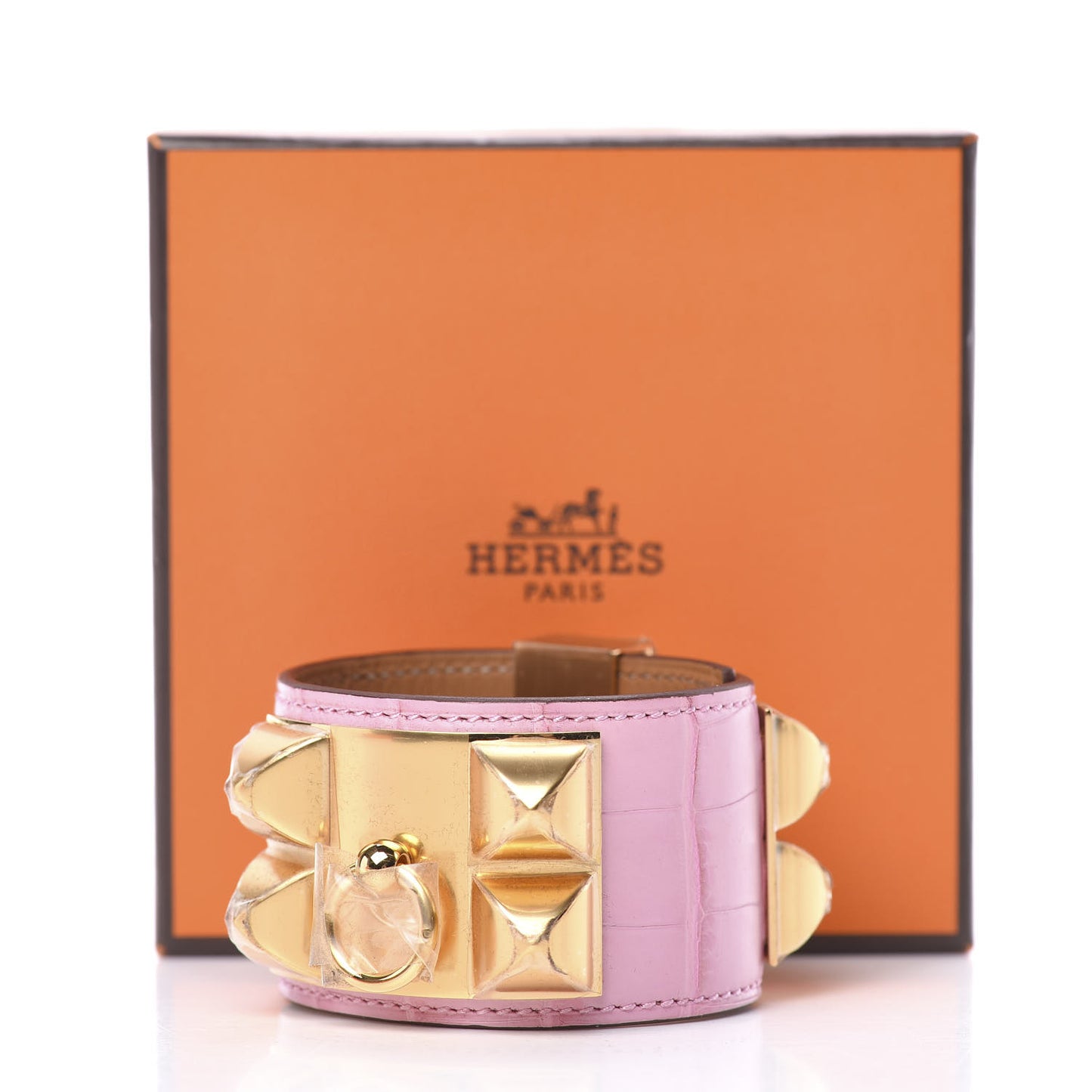 Matte Alligator Collier De Chien CDC Bracelet T2 5P Pink