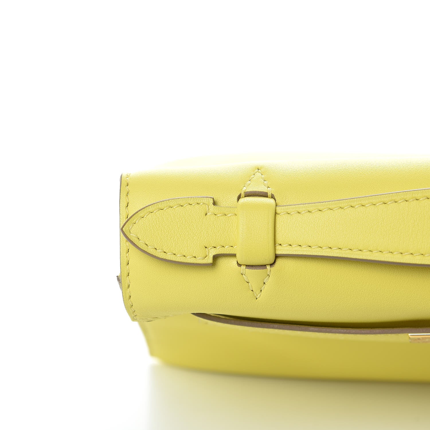 Hermes Swift Kelly Pochette Clutch Lime 25 of 30