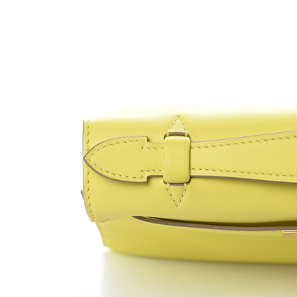 Hermes Swift Kelly Pochette Clutch Lime 25 of 30