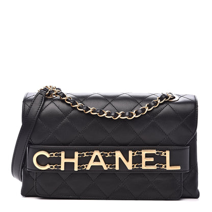 Chanel Calfskin Quilted Enchained Flap Black 1 of 13
