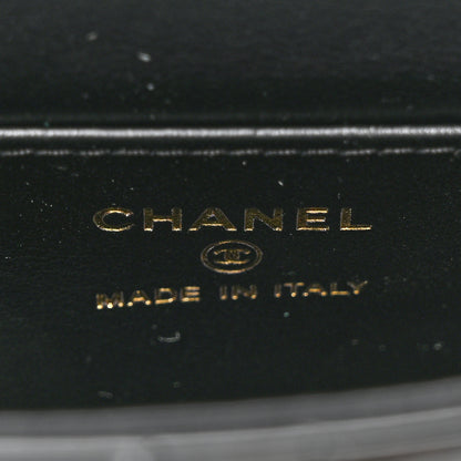 Chanel Patent Calfskin Quilted Chain Hoop Bag Black 6 of 10