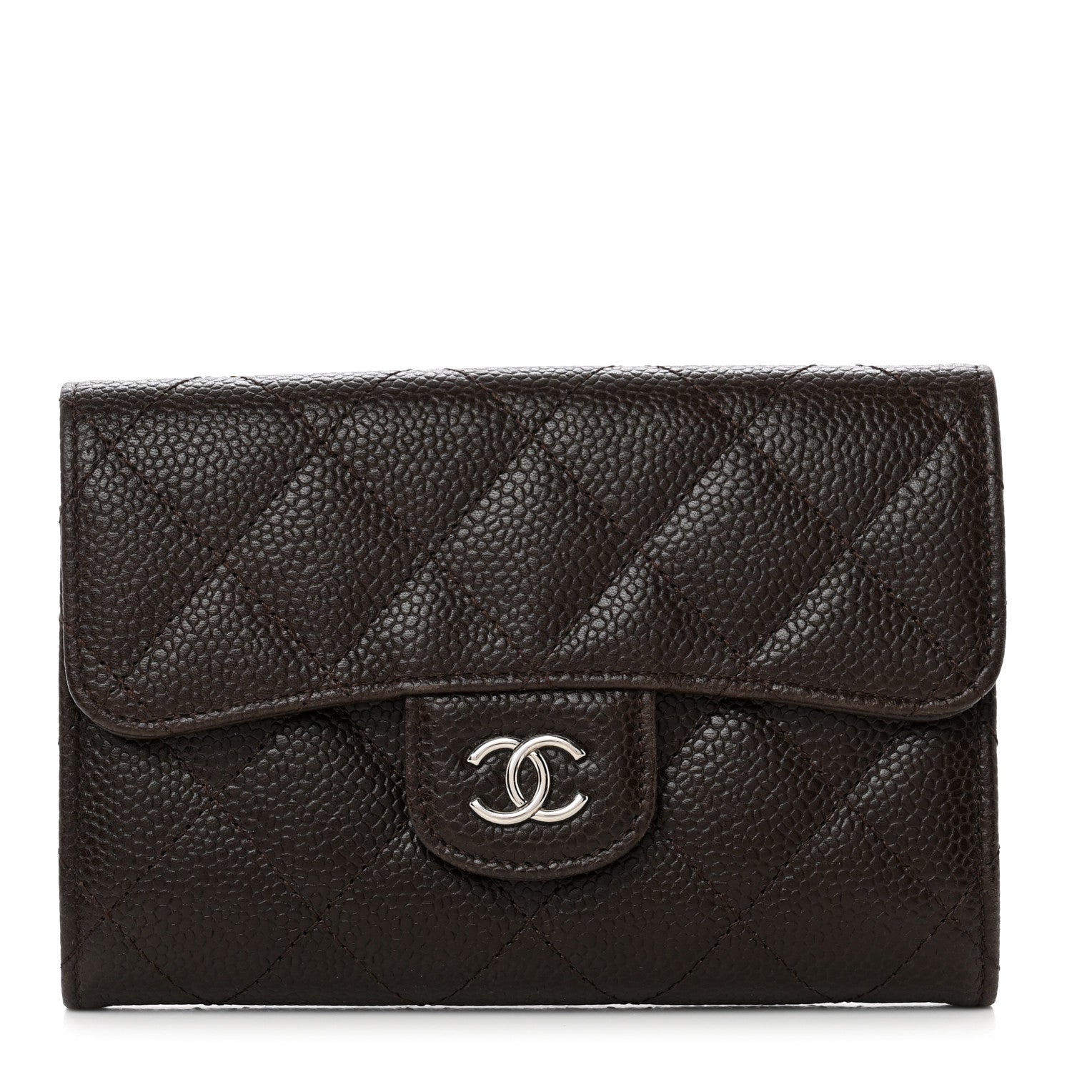 Chanel Caviar Quilted Small Flap Wallet Brown 1 of 9
