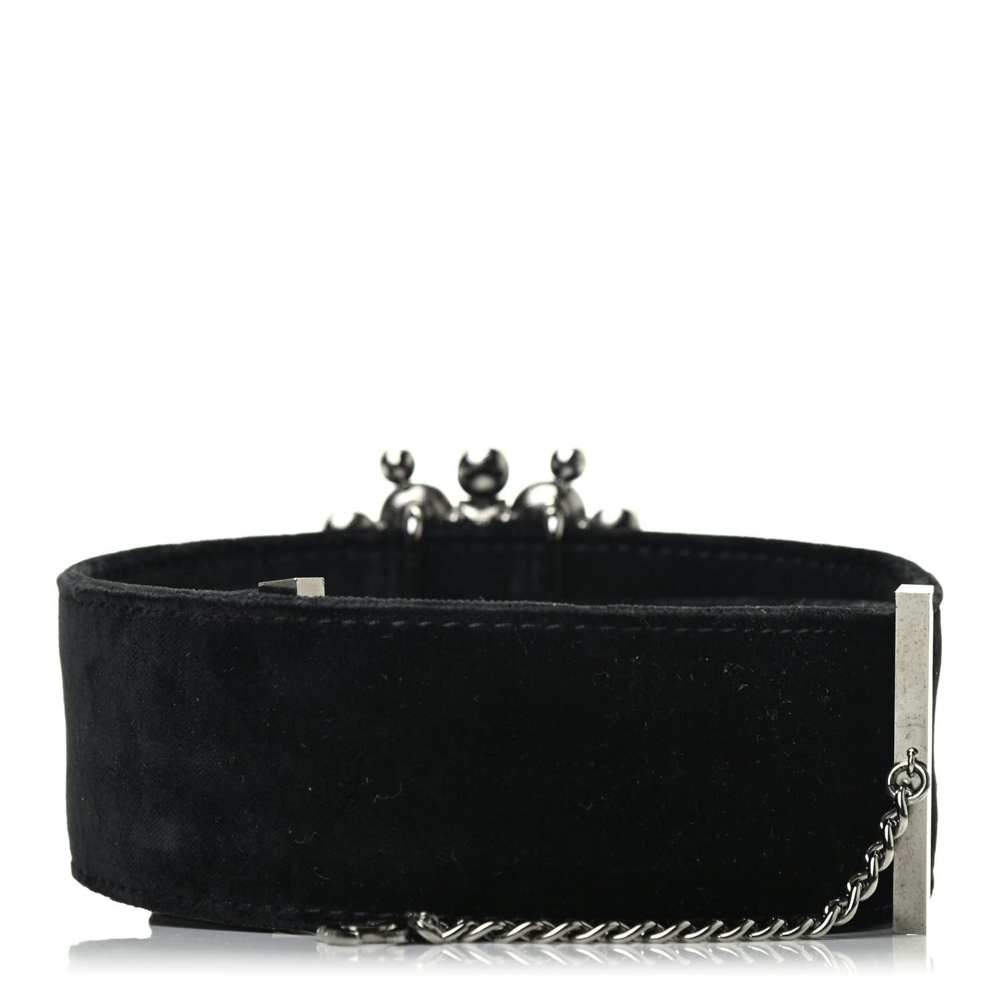 Velvet Gripoix Poured Glass Crystal Belt 75 30 Black