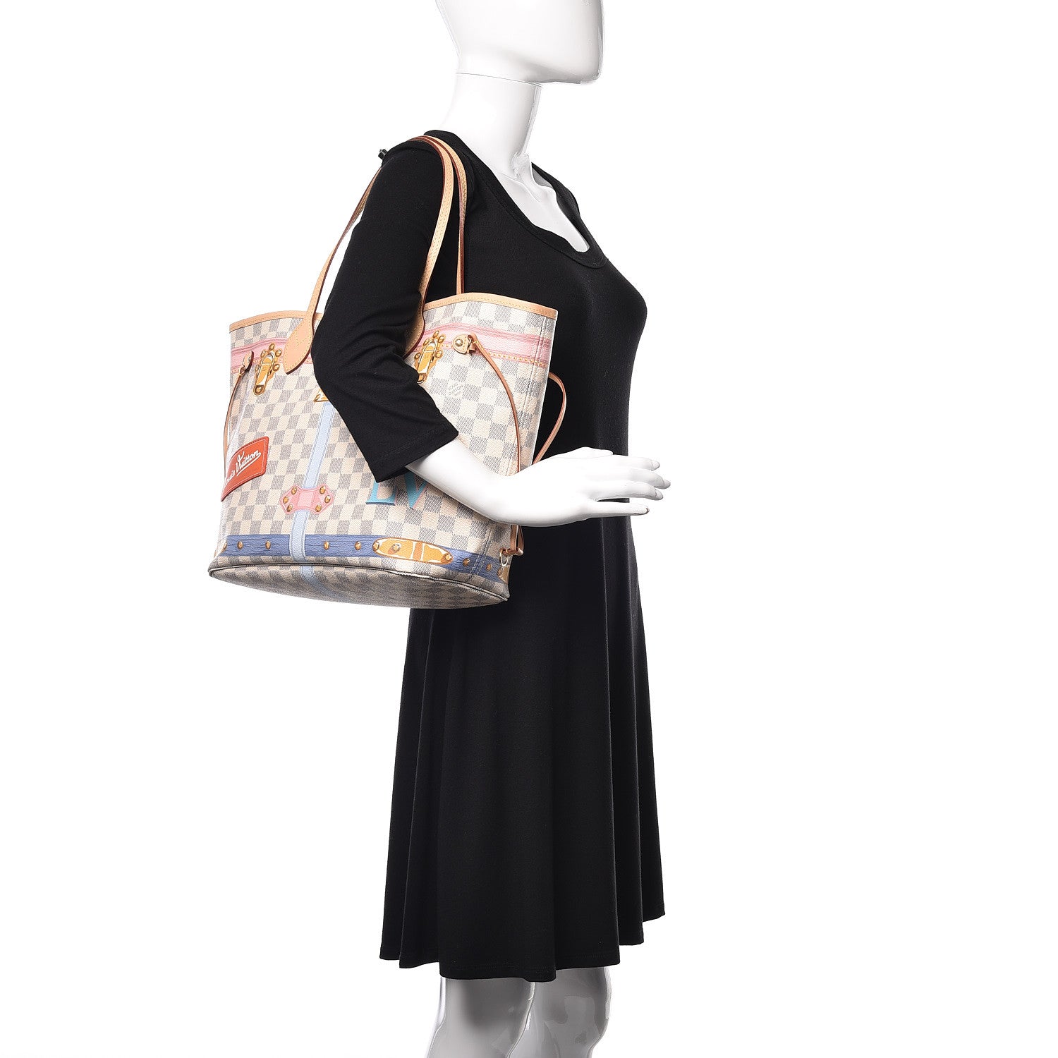 Louis Vuitton Damier Azur Summer Trunks Neo Neverfull MM 2 of 10