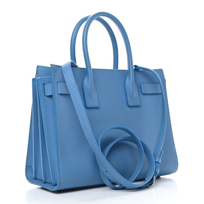 Saint Laurent Grained Calfskin Baby Sac De Jour Blue Clair 2 of 4