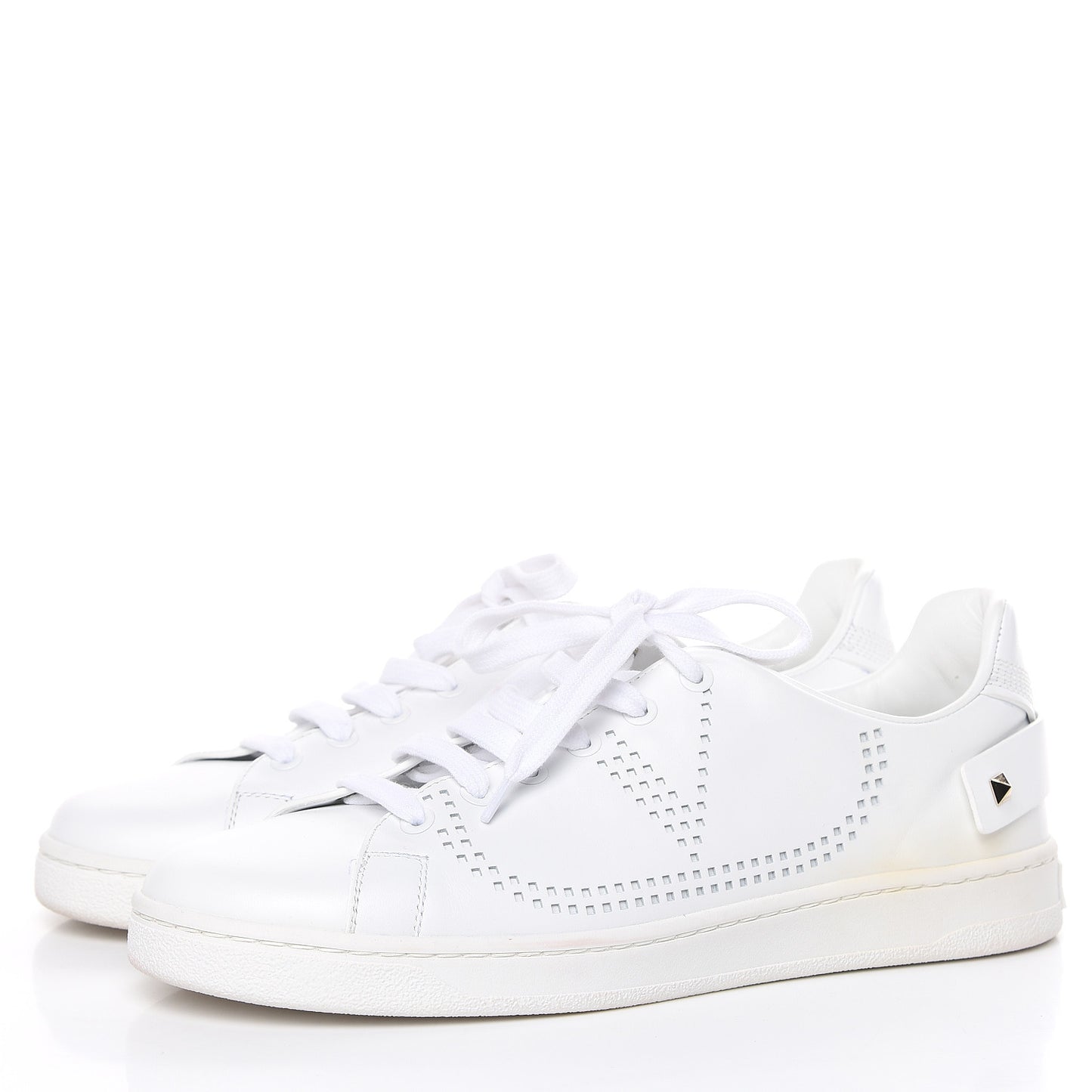 Calfskin Womens Backnet Sneakers 39 White
