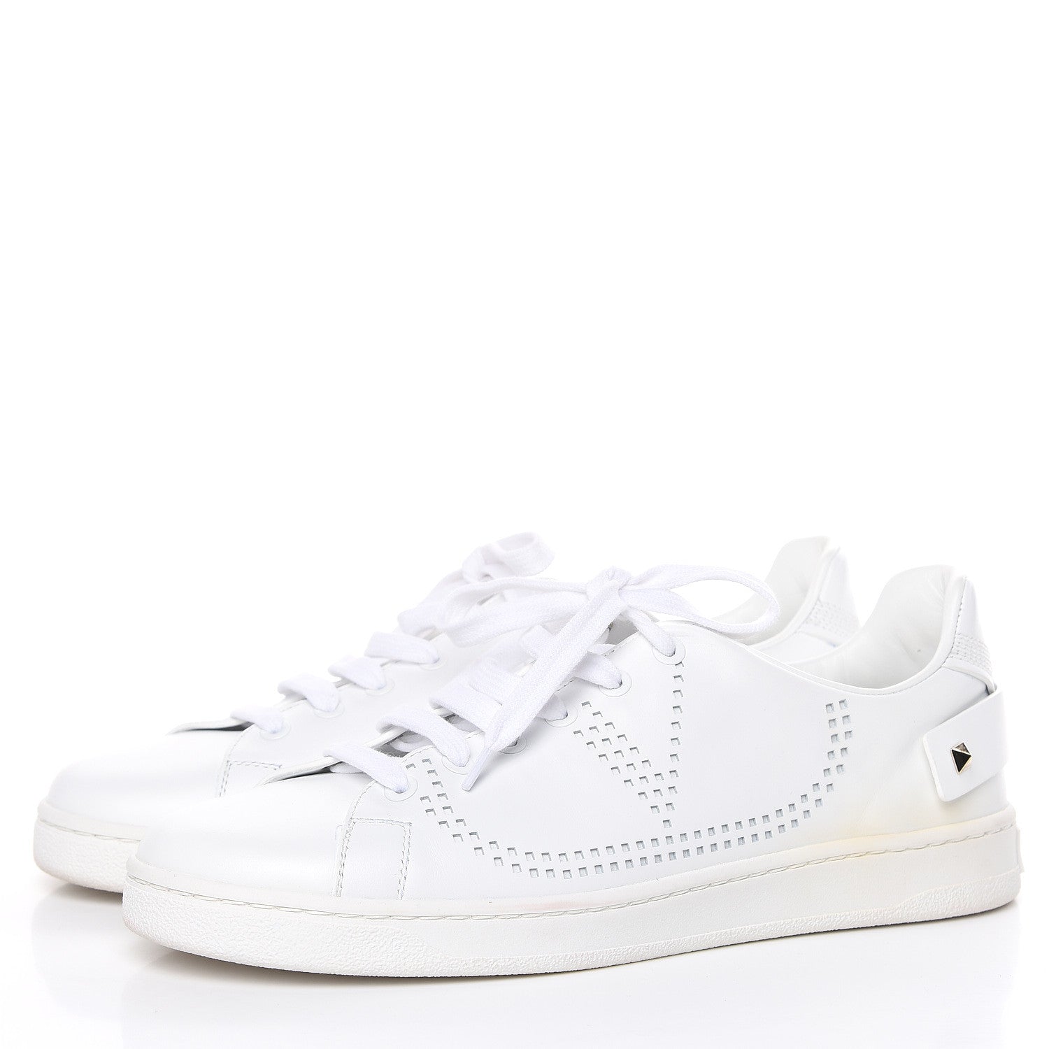 Valentino Garavani Calfskin Womens Backnet Sneakers 39 White 3 of 10