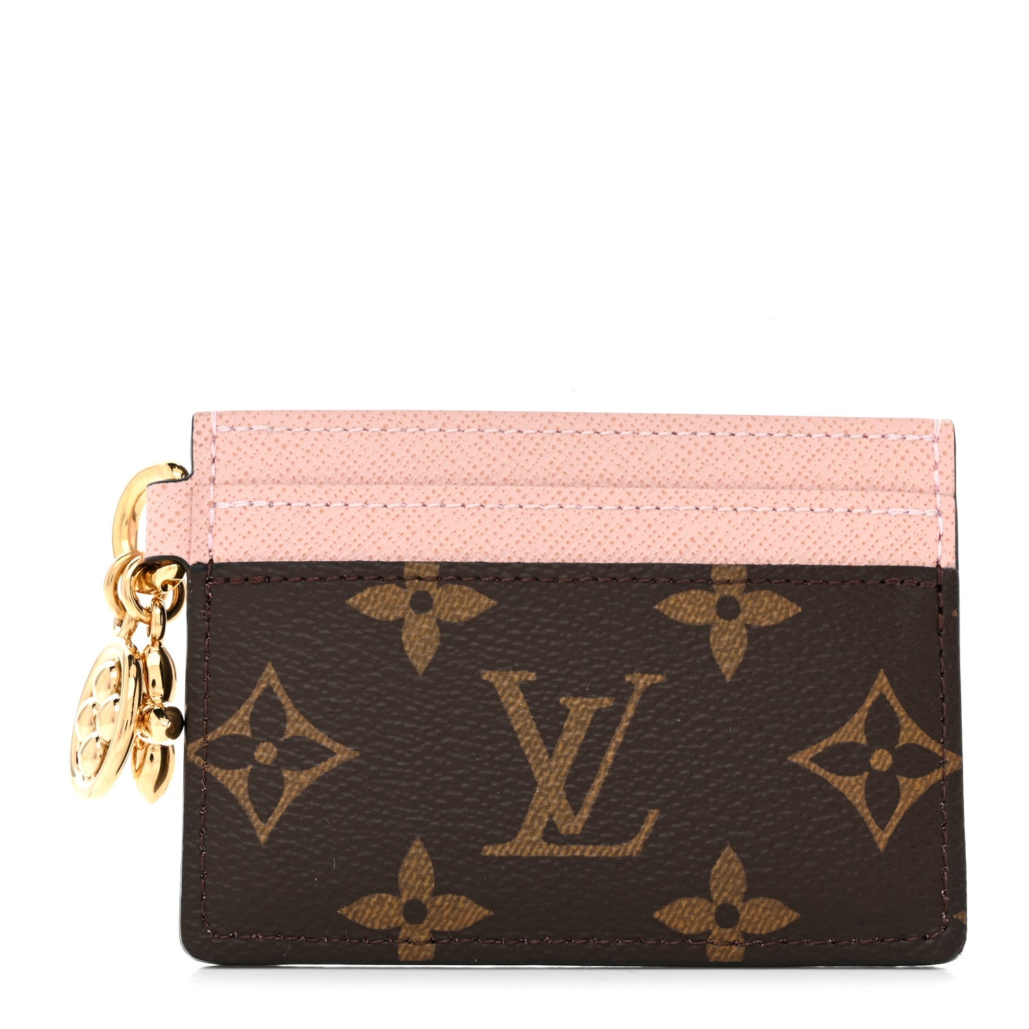 Louis Vuitton Monogram LV Charms Card Holder Rose Ballerine 1 of 6