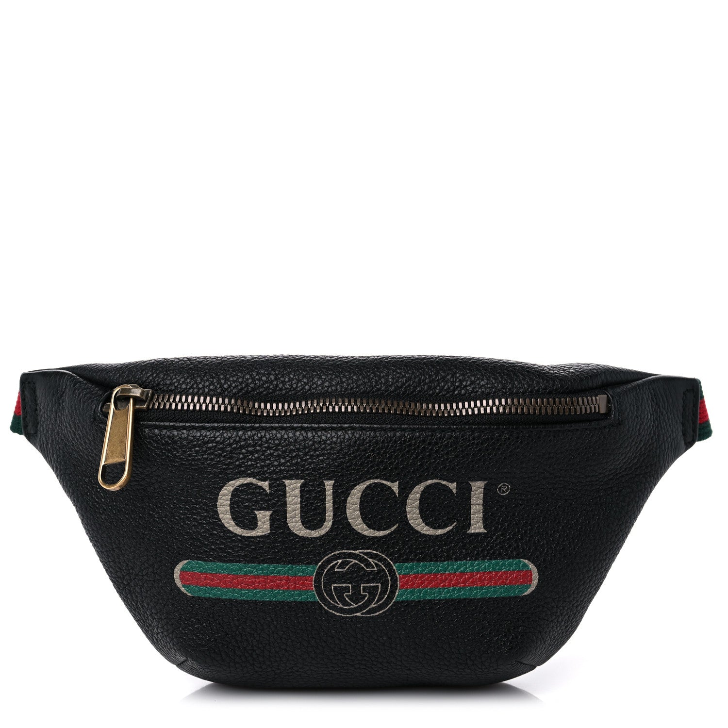 Gucci Grained Calfskin Small Logo Belt Bag Black 1 of 9