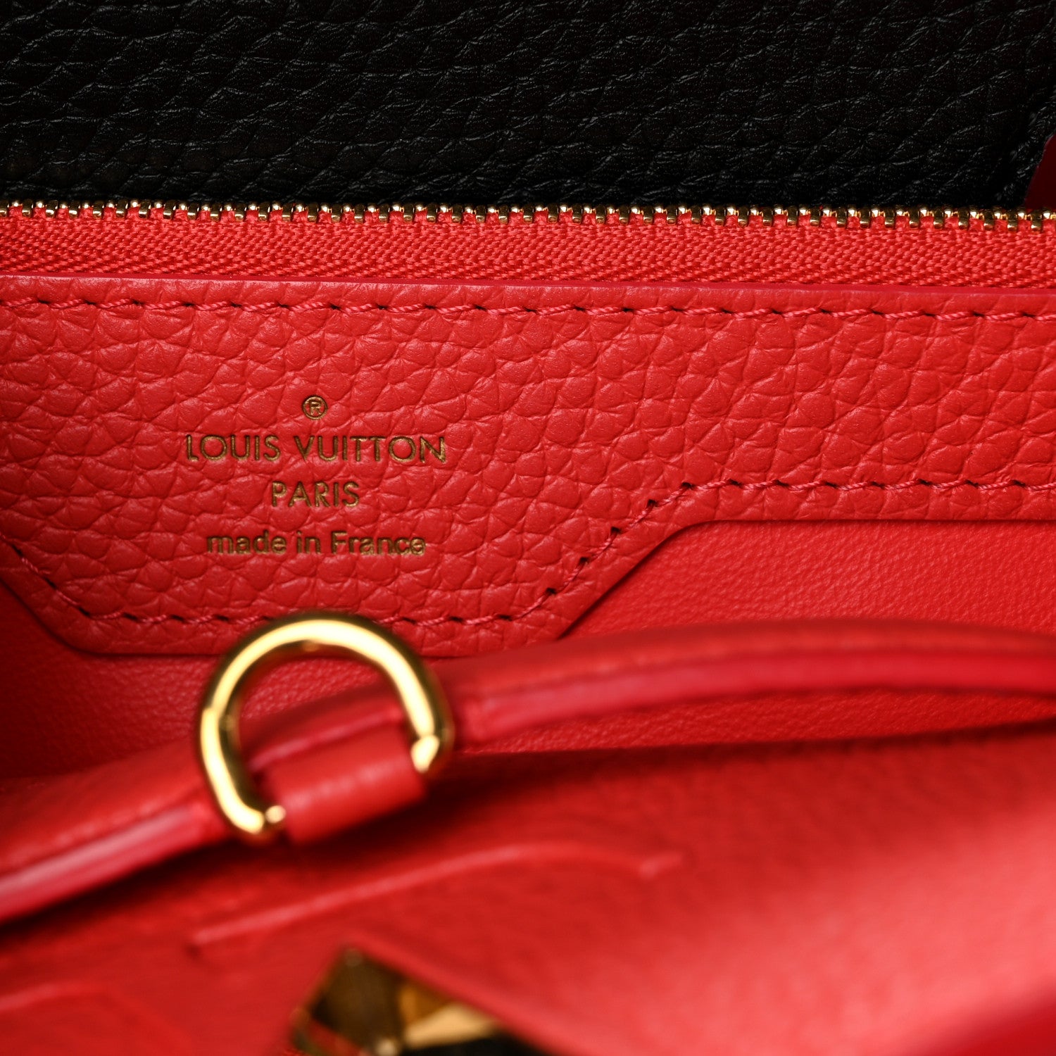 Louis Vuitton Taurillon Capucines MM Black Flamingo 6 of 9