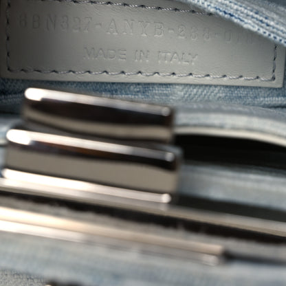 Fendi X MARC JACOBS Bleached Denim Small Peekaboo I SEE U Satchel Off White 8 of 15