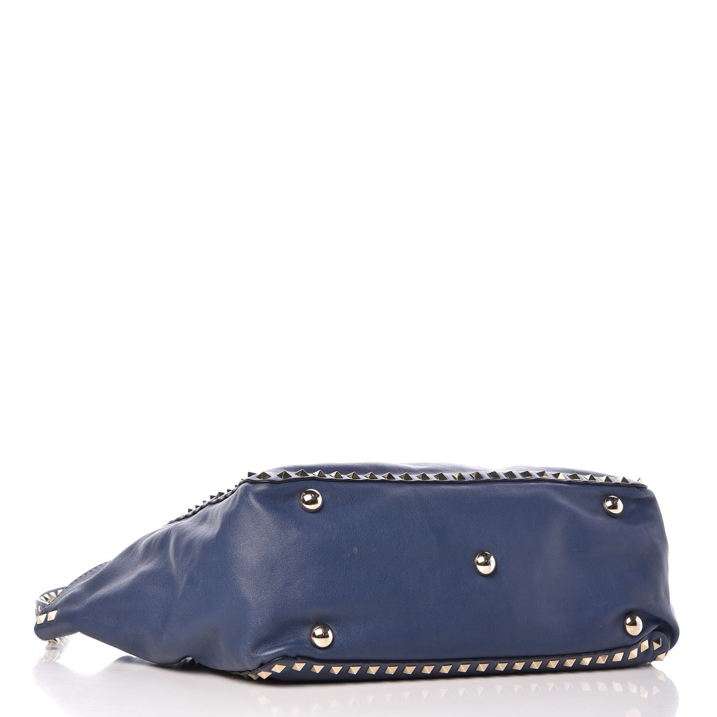 Vitello Medium Rockstud Tote Indigo