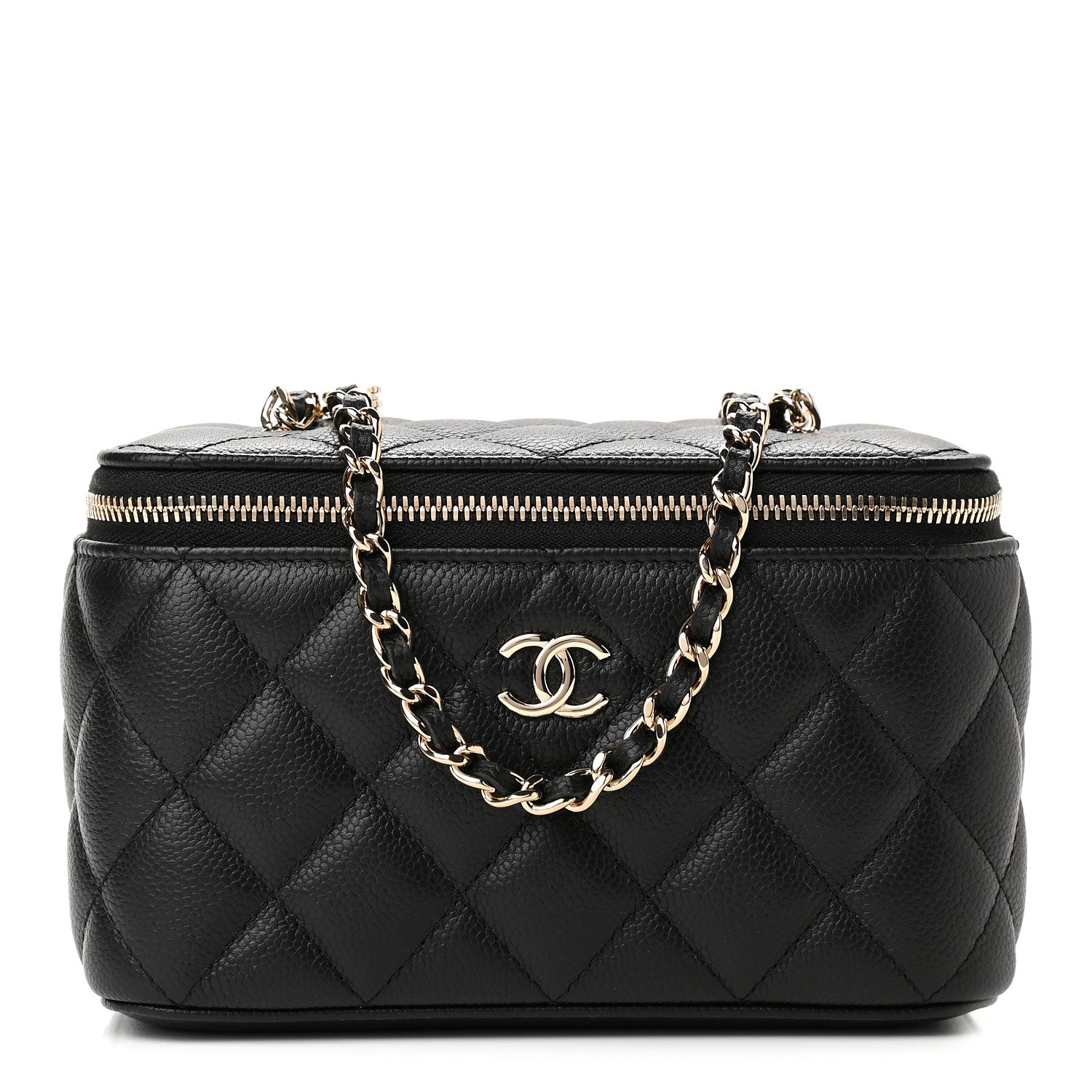 Chanel Caviar Quilted Small Vanity Case With Chain Black 1 of 9