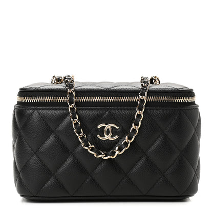 Chanel Caviar Quilted Small Vanity Case With Chain Black 1 of 9