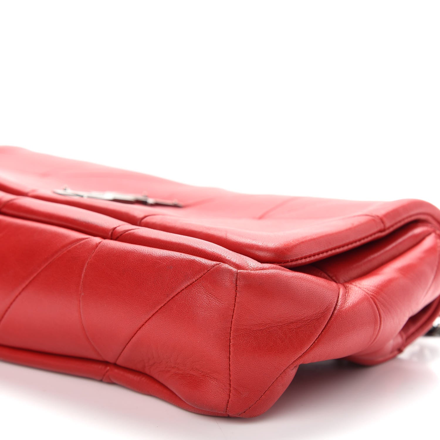 Saint Laurent Lambskin Patchwork Monogram Medium Jamie Red 9 of 11