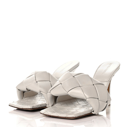 Bottega Veneta Nappa Maxi Intrecciato Lido Mule Sandals 40 Optic White 3 of 7