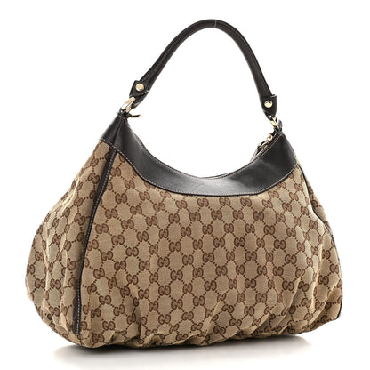 Gucci Monogram Large D Gold Hobo Dark Brown 3 of 14