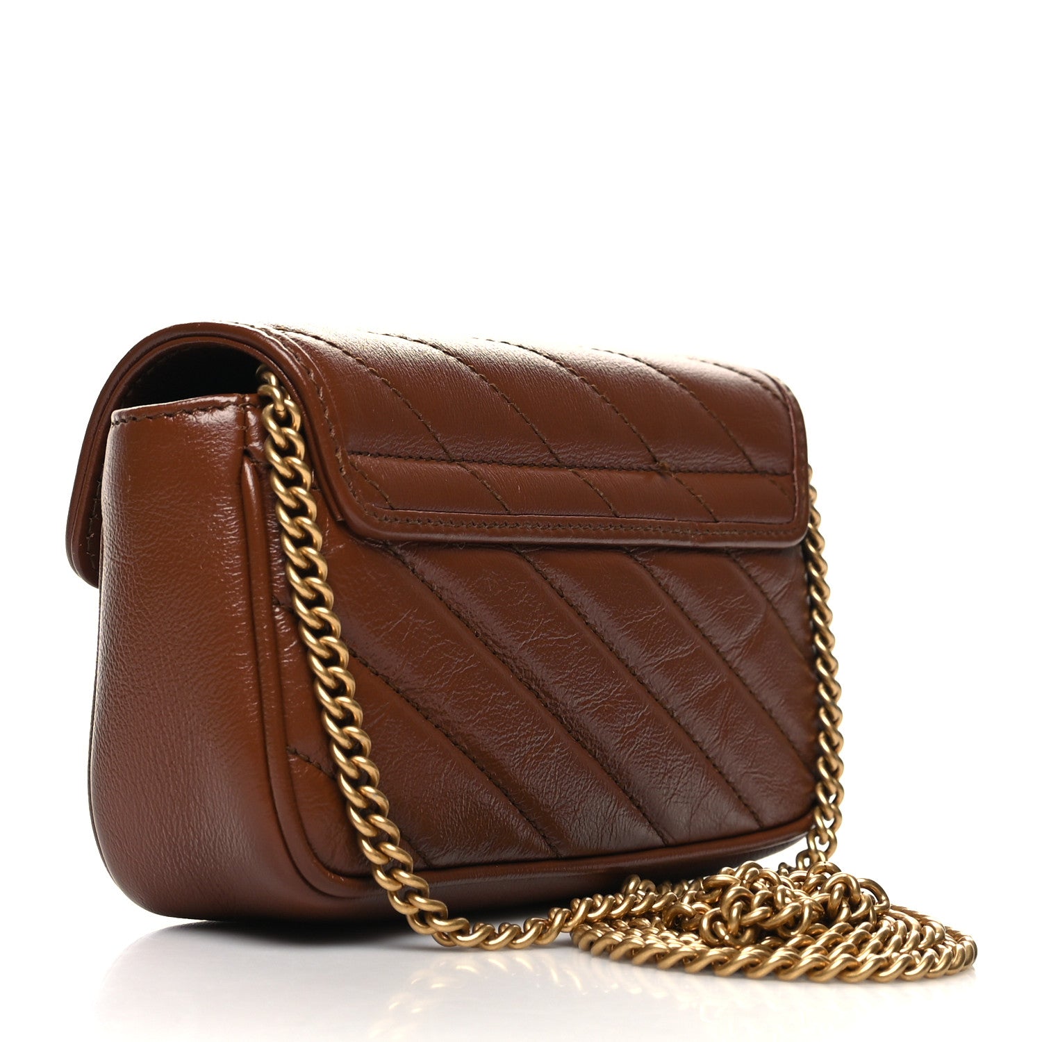 Gucci Azalea Calfskin Matelasse Diagonal Super Mini GG Marmont Shoulder Bag Cuir 3 of 11