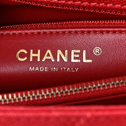 Chanel Caviar Quilted Small Coco Handle Flap Red 5 of 8