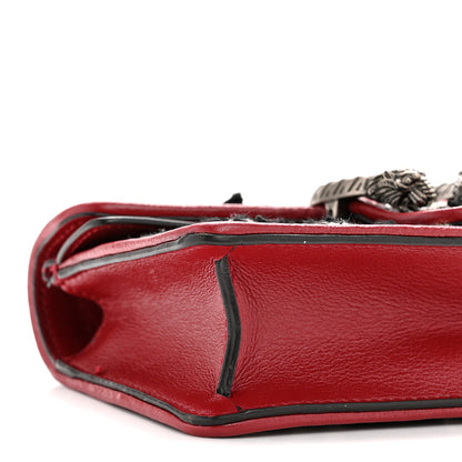 Gucci Tweed GG Monogram Super Mini Dionysus Shoulder Bag Black White Romantic Cherry 8 of 10