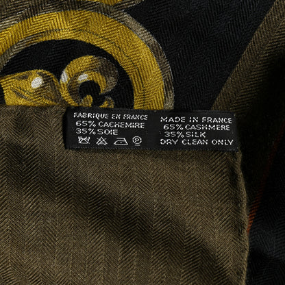 Hermes Cashmere Silk Cavalcadour Shawl 140 3 of 6
