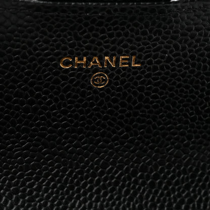 Chanel Caviar Quilted Large Gusset Flap Wallet Black 6 of 8