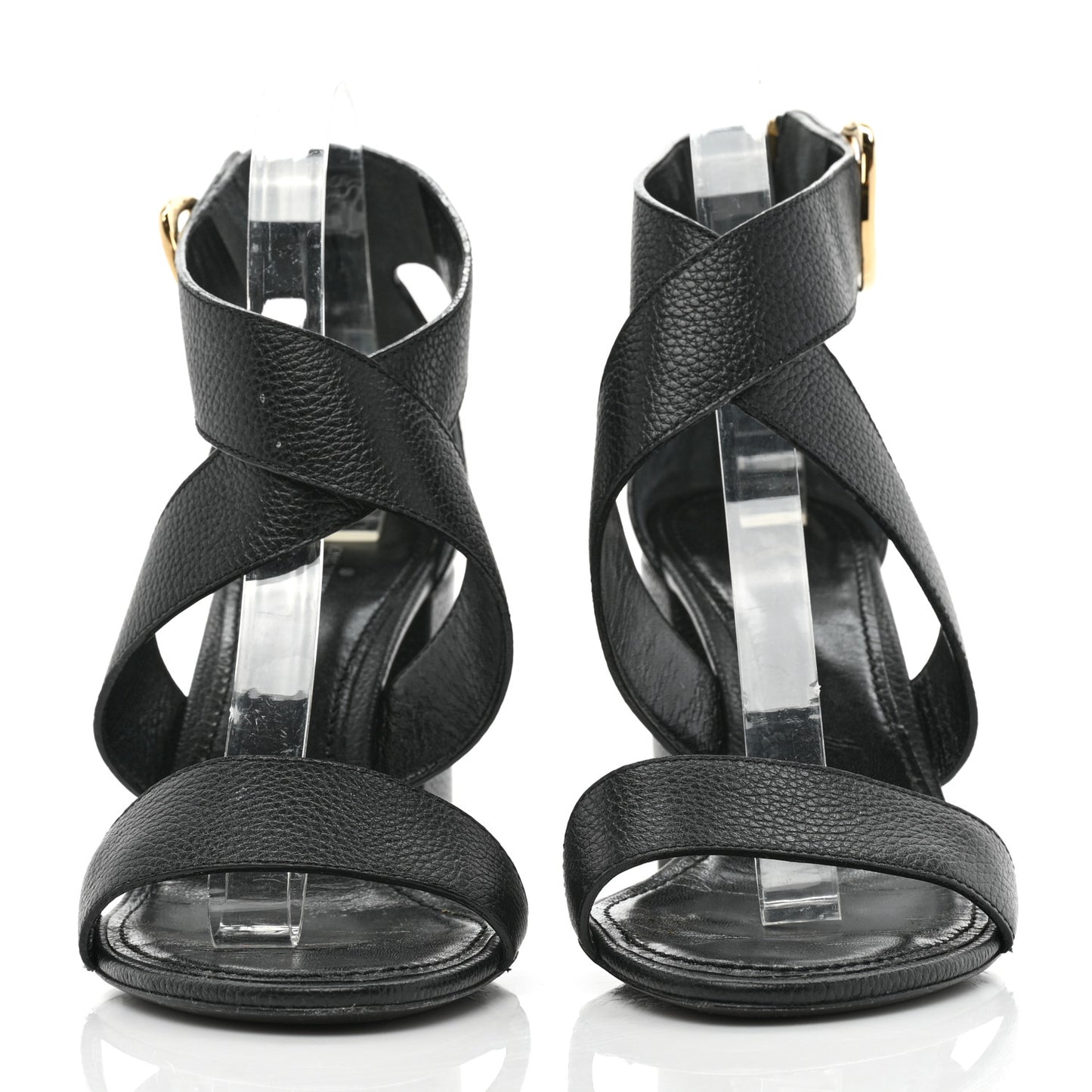 Calfskin Horizon Sandals 40 Black