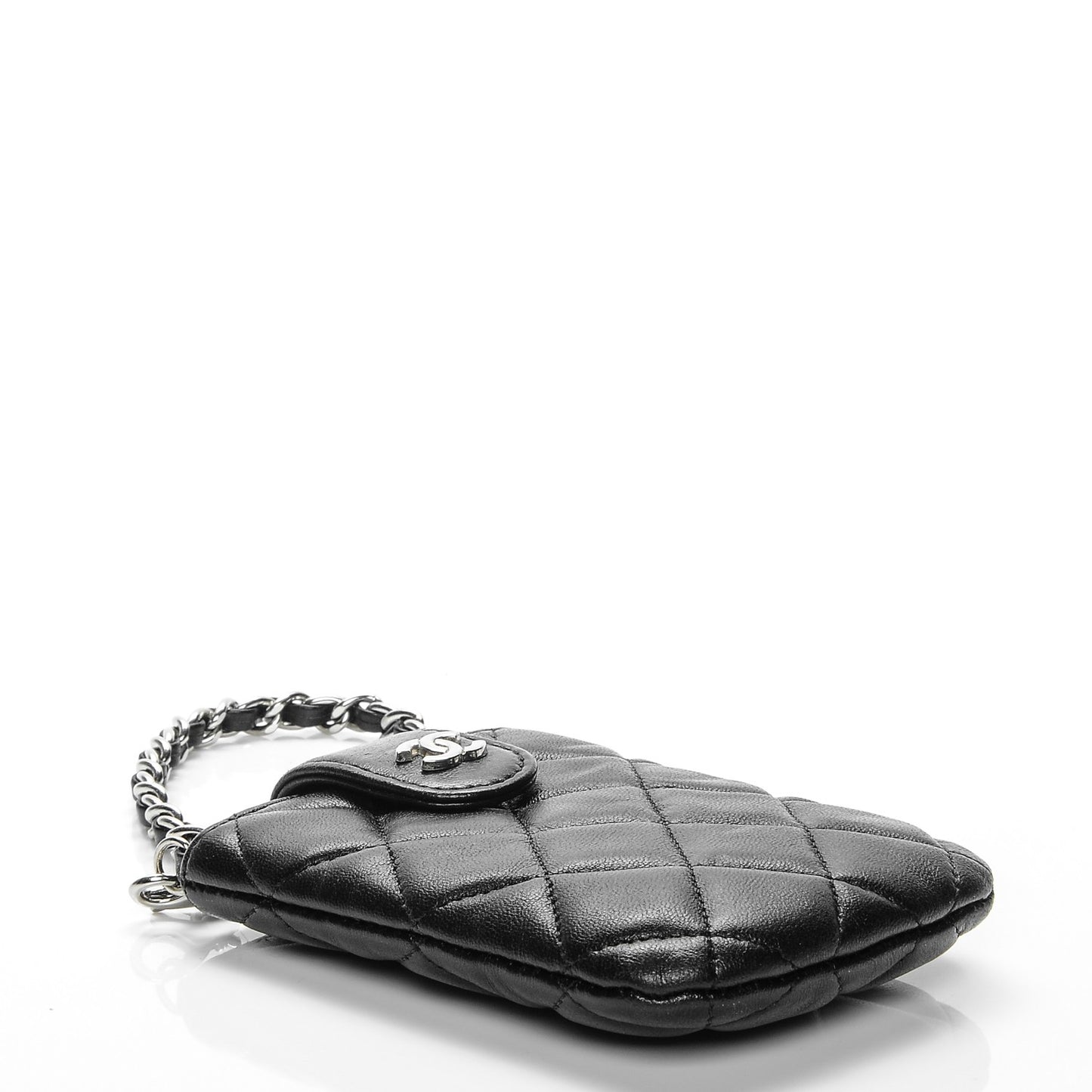 Lambskin Quilted Phone Case Black