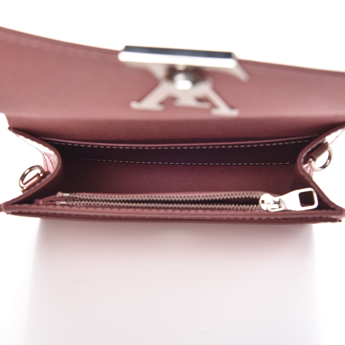 Patent Louise PM Chain Clutch Rose Cuivre