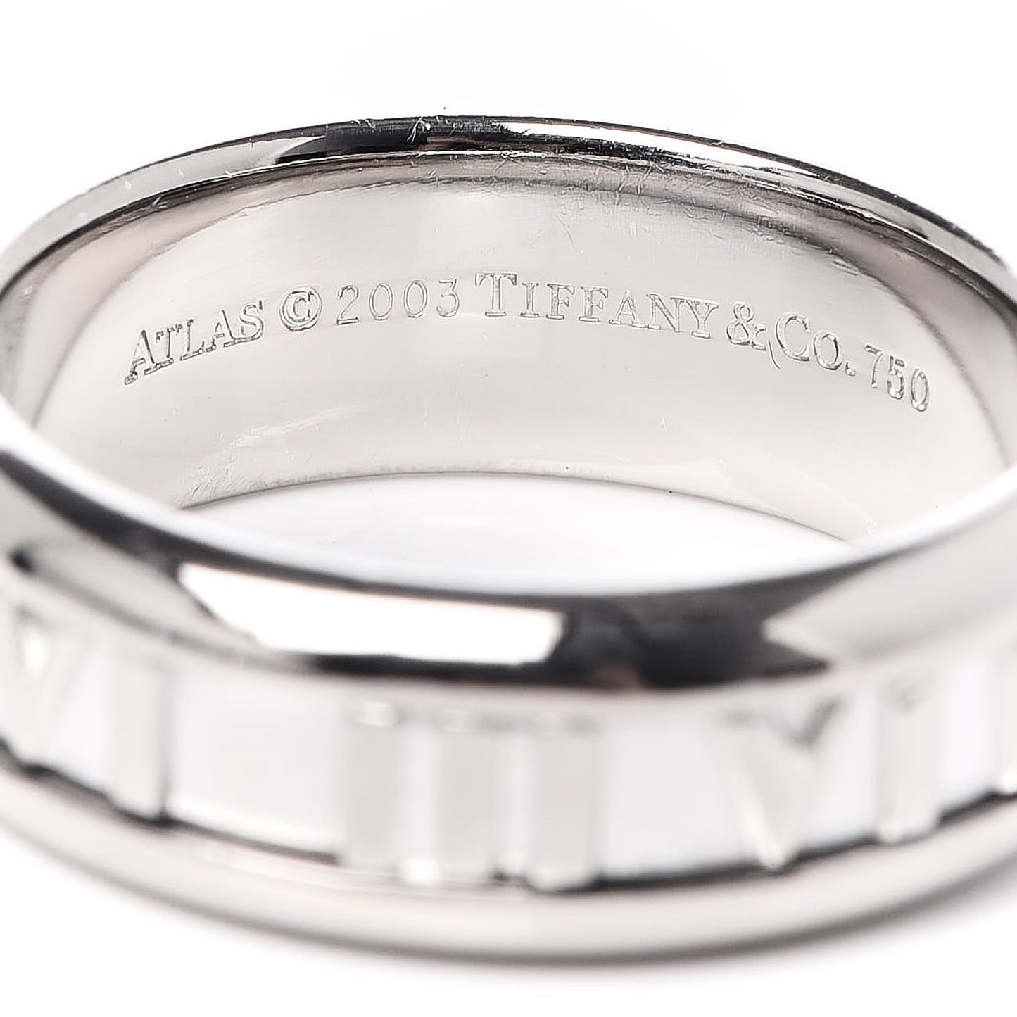 18K White Gold Atlas Ring 56 7.5