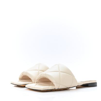 Bottega Veneta Nappa Quilted Rubber Lido Flat Sandals 39 Sea Salt 3 of 7