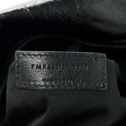 Saint Laurent Crinkled Calfskin Matelasse Monogram Large Niki Chain Satchel  Black 8 of 11