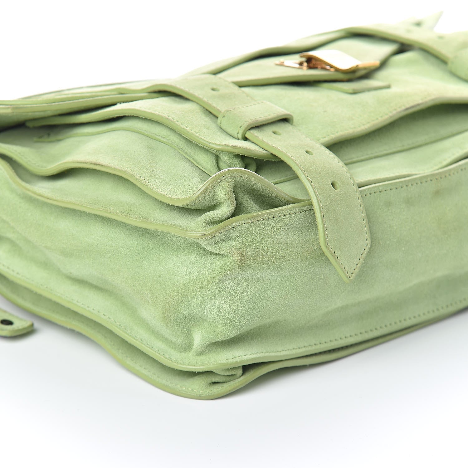Proenza Schouler Suede Medium PS1 Satchel Grass 9 of 15